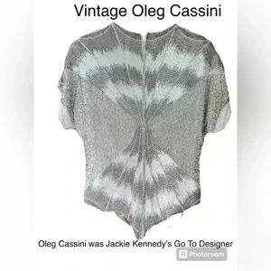 Vintage/Rare/Authentic Oleg Cassini Beaded Top